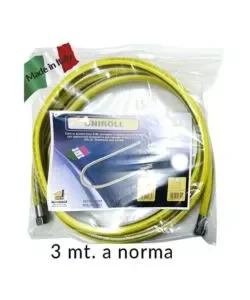 Tubo flessibile gas 3 mt 1/2 mf inox a norma en 15266 per piano cottura/cucina uniroll Super Prezzo